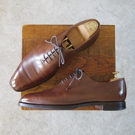 極上★クロケット&ジョーンズ 6E【定価￥93,500-★ALEX/アレックス/348ラスト】ホールカット/カーフ/濃茶/メンズ/Crockett&Jones★h642