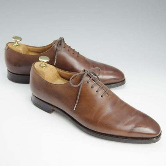 極上★クロケット&ジョーンズ 6E【定価￥93,500-★ALEX/アレックス/348ラスト】ホールカット/カーフ/濃茶/メンズ/Crockett&Jones★h642