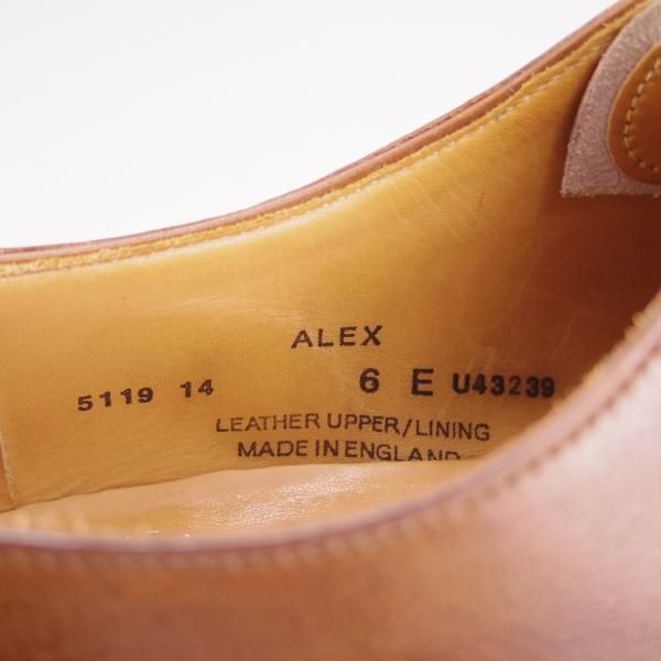 極上★クロケット&ジョーンズ 6E【定価￥93,500-★ALEX/アレックス/348ラスト】ホールカット/カーフ/濃茶/メンズ/Crockett&Jones★h642