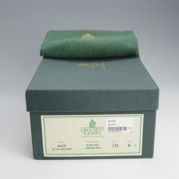 極上★クロケット&ジョーンズ 6E【定価￥93,500-★ALEX/アレックス/348ラスト】ホールカット/カーフ/黒/メンズ/Crockett&Jones★h644