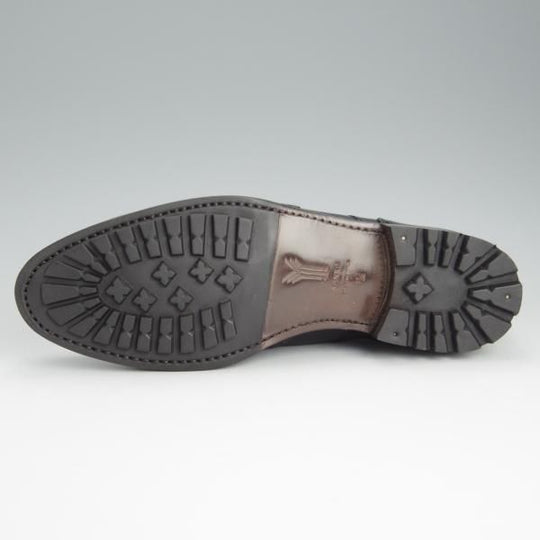 未使用★(スペイン製)YANKO/ヤンコ SIZE 7.5【定価￥58,300-★ダブルモンク/14887】グレインレザー/黒/メンズ★h645