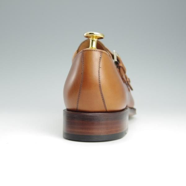 未使用★(スペイン製)YANKO/ヤンコ SIZE 7.5【定価￥46,200-★ダブルモンク/14453】カーフ/茶/メンズ★h646