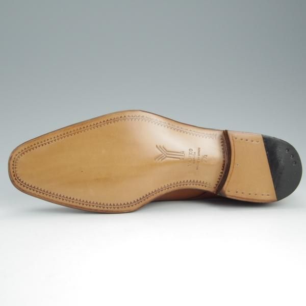 未使用★(スペイン製)YANKO/ヤンコ SIZE 7.5【定価￥46,200-★ダブルモンク/14453】カーフ/茶/メンズ★h646