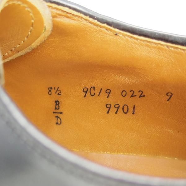 極美品★オールデン 8.5D【定価￥171,600-★コードバン/9901】ユナイテッドアローズ別注/バリーラスト/プレーントゥ/黒/Alden★h649