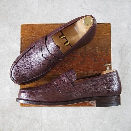 ほぼ試着程度★パラブーツ SIZE 8【現行定価￥77,000-★アドニス/ADONIS】コインローファー/グレインレザー/濃茶/Paraboot★h650