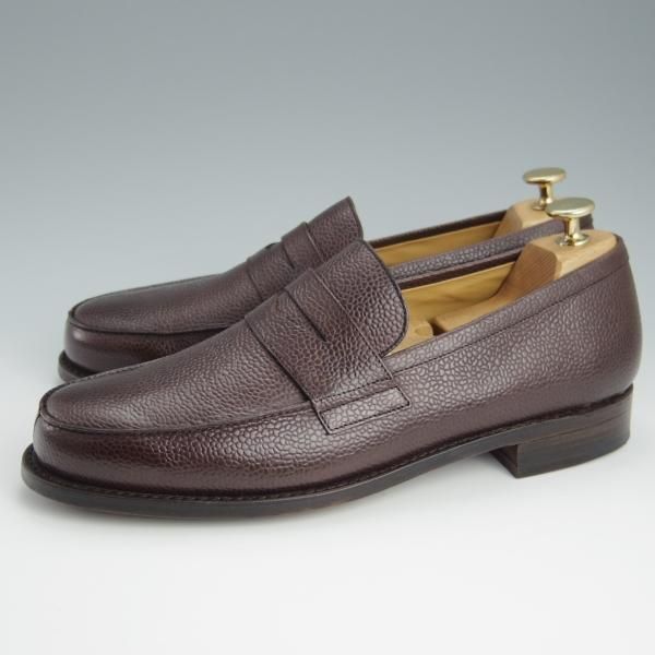 ほぼ試着程度★パラブーツ SIZE 8【現行定価￥77,000-★アドニス/ADONIS】コインローファー/グレインレザー/濃茶/Paraboot★h650