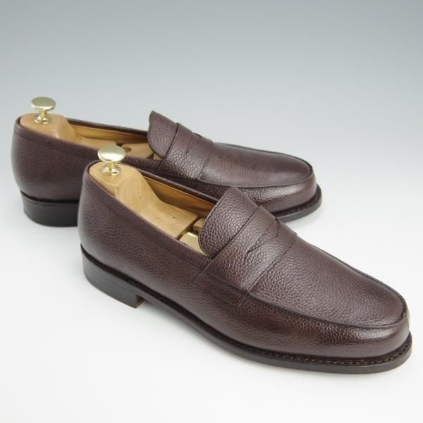 ほぼ試着程度★パラブーツ SIZE 8【現行定価￥77,000-★アドニス/ADONIS】コインローファー/グレインレザー/濃茶/Paraboot★h650