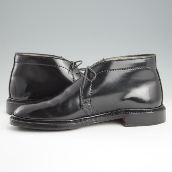 美品★オールデン 7.5D【コードバン仕様★(ハワイ)Leather Soul別注/12527】バリーラスト/チャッカブーツ/黒/レザーソウル/Alden★h651
