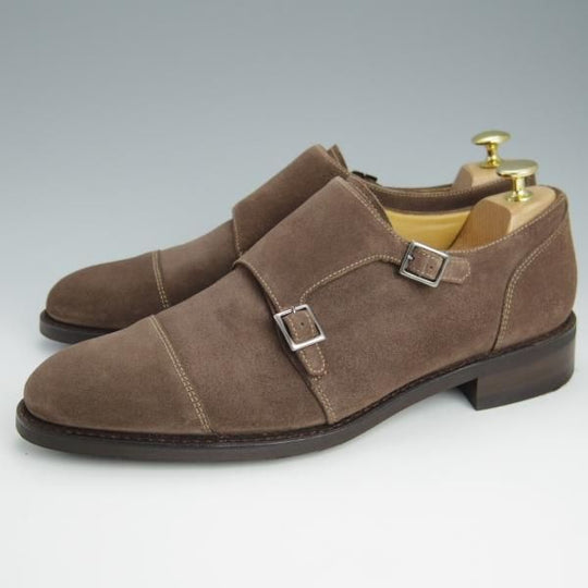 極美品★パラブーツ SIZE 8.5【モデル定価￥83,600-★VIVALDI/ダブルモンク】アクティブソール/スエード/茶/メンズ/Paraboot★h653