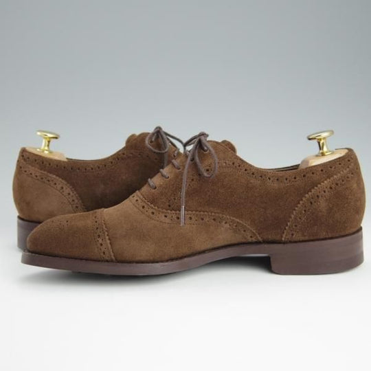 新品★(英)BARKER/バーカー 6F【定価￥49,500-★ダイナイトソール仕様/4303FW11】セミブローグ/スエード/濃茶/メンズ★h655