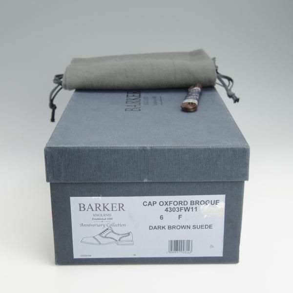 新品★(英)BARKER/バーカー 6F【定価￥49,500-★ダイナイトソール仕様/4303FW11】セミブローグ/スエード/濃茶/メンズ★h655
