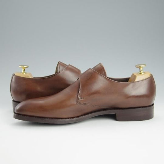 未使用★(英)BARKER/バーカー 8.5F【定価￥49,500-★ダイナイトソール仕様/4304FW11】モンクストラップ/カーフ/茶/メンズ★h656