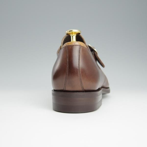 未使用★(英)BARKER/バーカー 8.5F【定価￥49,500-★ダイナイトソール仕様/4304FW11】モンクストラップ/カーフ/茶/メンズ★h656