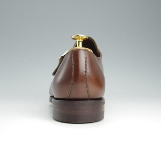 未使用★(英)BARKER/バーカー 8.5F【定価￥49,500-★ダイナイトソール仕様/4304FW11】モンクストラップ/カーフ/茶/メンズ★h656