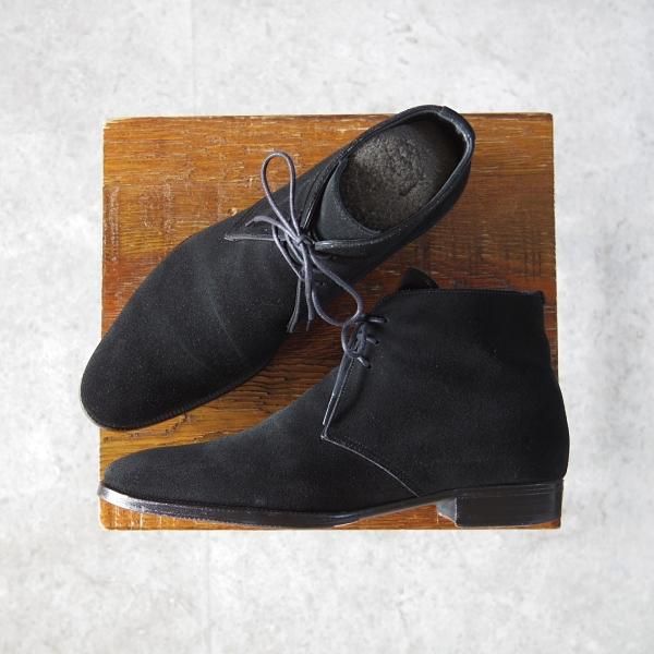 三陽山長 SIZE 5【レディース☆チャッカブーツ/スエード/黒】 | 高級