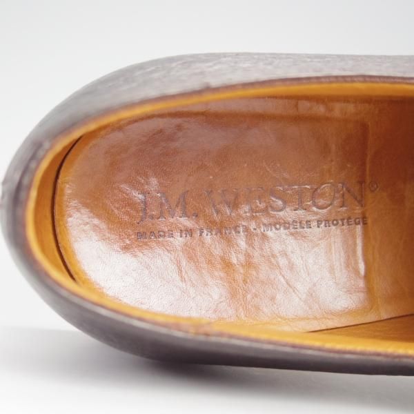 極上★J.M.ウェストン 6.5E【貴重★ペッカリー革仕様の製品/556】11ラスト/プレーントゥ/濃茶/メンズ/Weston/ウエストン★h662