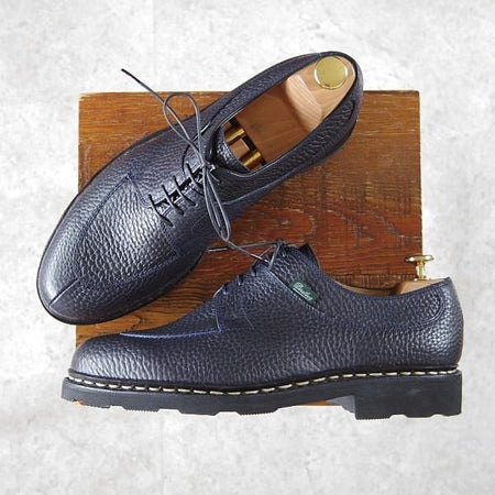 未使用★パラブーツ SIZE 7.5【定価￥71,500-★アヴィニョン/AVIGNON】ユナイテッドアローズ別注/Uチップ/紺/シボ革/Paraboot★h673