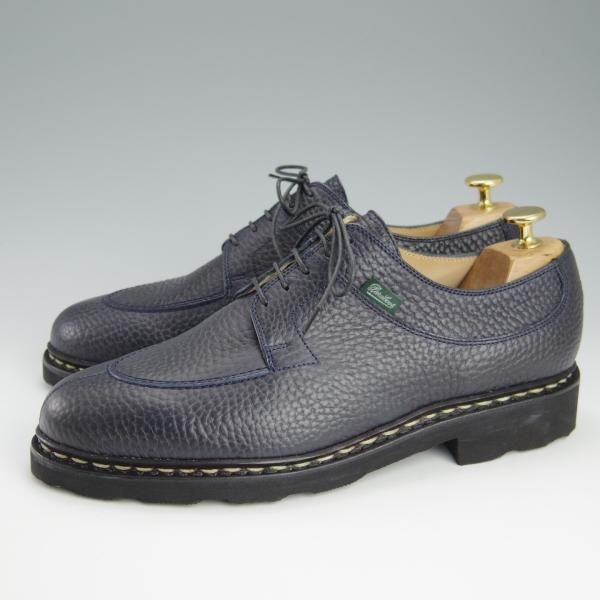 未使用★パラブーツ SIZE 7.5【定価￥71,500-★アヴィニョン/AVIGNON】ユナイテッドアローズ別注/Uチップ/紺/シボ革/Paraboot★h673