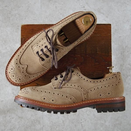 未使用★トリッカーズ SIZE 8.5【貴重★ポールスミス別注/Paul Smith】コマンドソール/M7647/スエード/薄茶/メンズ/Tricker's★h676