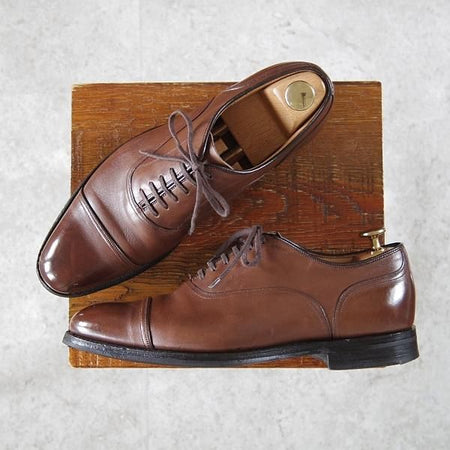 極上★チャーチ 60F/UK6【★GOODRICH R/108ラスト】4都市ロゴ/ストレートチップ/カーフ/茶/メンズ/Church's★h678