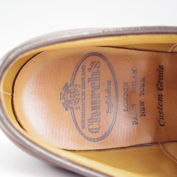 極上★チャーチ 60F/UK6【★GOODRICH R/108ラスト】4都市ロゴ/ストレートチップ/カーフ/茶/メンズ/Church's★h678