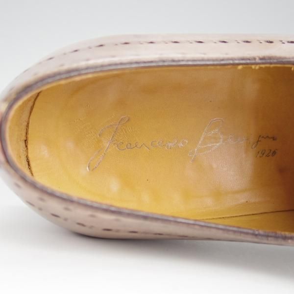 極上★(伊)フランチェスコ・ベニーニョ SIZE 6.5【灰茶系パティーヌ★イミテーションブローグ】ホールカット/Francesco Benigno★h680