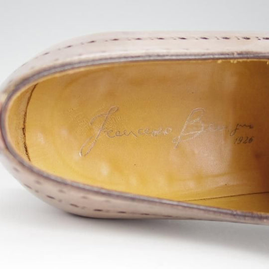 極上★(伊)フランチェスコ・ベニーニョ SIZE 6.5【灰茶系パティーヌ★イミテーションブローグ】ホールカット/Francesco Benigno★h680