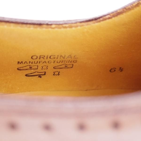 極上★(伊)フランチェスコ・ベニーニョ SIZE 6.5【灰茶系パティーヌ★イミテーションブローグ】ホールカット/Francesco Benigno★h680