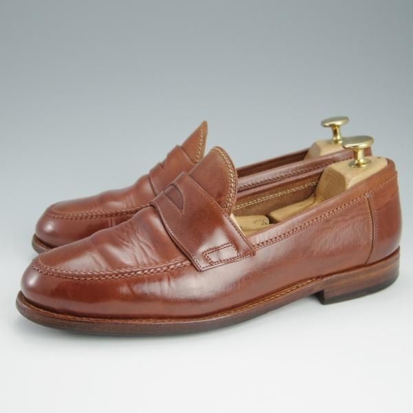 極上★(伊)F.LLIジャコメッティ SIZE 40【モデル定価￥101,200-★コインローファー/FG254】ホースレザー/茶/Giacometti★h683