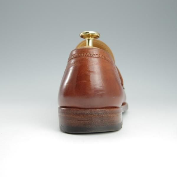 極上★(伊)F.LLIジャコメッティ SIZE 40【モデル定価￥101,200-★コインローファー/FG254】ホースレザー/茶/Giacometti★h683