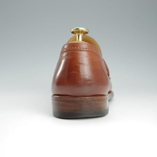 極上★(伊)F.LLIジャコメッティ SIZE 40【モデル定価￥101,200-★コインローファー/FG254】ホースレザー/茶/Giacometti★h683