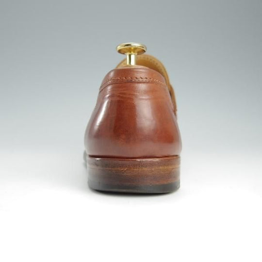 極上★(伊)F.LLIジャコメッティ SIZE 40【モデル定価￥101,200-★コインローファー/FG254】ホースレザー/茶/Giacometti★h683