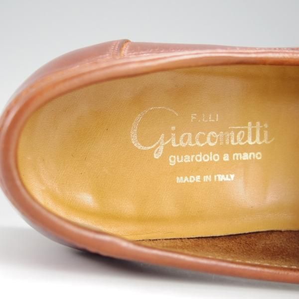 極上★(伊)F.LLIジャコメッティ SIZE 40【モデル定価￥101,200-★コインローファー/FG254】ホースレザー/茶/Giacometti★h683