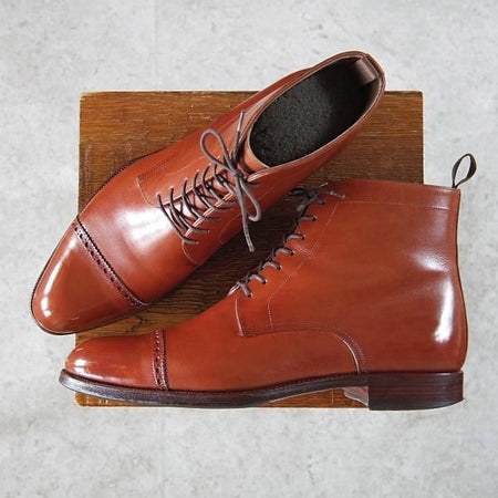 ★(スペイン製)CARMINA/カルミナ SIZE 7.5【モデル定価￥86,900-★トレーディングポスト別注/973】ブーツ/茶/メンズ/Trading Post★h684