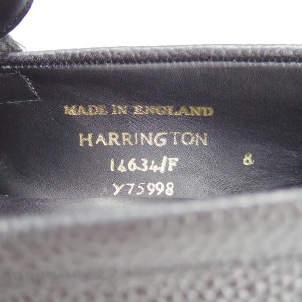 美品★(英)チーニー 8F【コンビ仕様★HARRINGTON/ハリントン】14634ラスト/スエード×グレインレザー/コインローファー/黒/CHEANEY★h685
