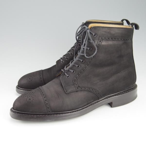 ★クロケット&ジョーンズ UK7/US7.5D【貴重★ブラックフリース別注/CONISTON BOOT】コニストン/黒/ブーツ/Crockett&Jones★h687