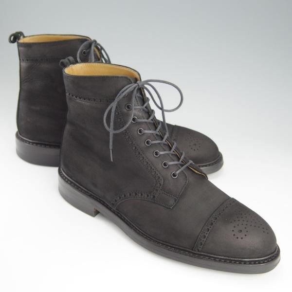★クロケット&ジョーンズ UK7/US7.5D【貴重★ブラックフリース別注/CONISTON BOOT】コニストン/黒/ブーツ/Crockett&Jones★h687