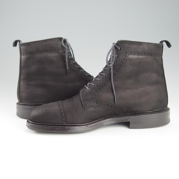 ★クロケット&ジョーンズ UK7/US7.5D【貴重★ブラックフリース別注/CONISTON BOOT】コニストン/黒/ブーツ/Crockett&Jones★h687