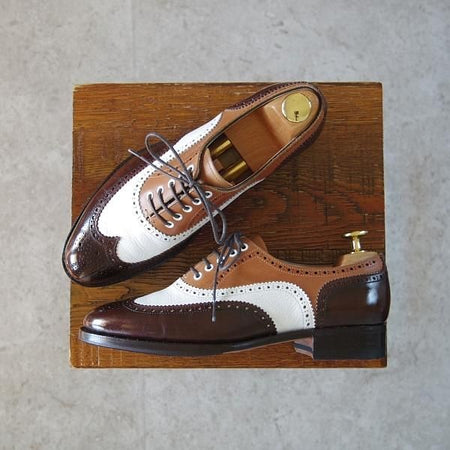 極美品★三陽山長(レディース) SIZE 5【定価￥73,440-★鷲六郎 L/フルブローグ】カーフ×グレインレザー/SHUROKURO/Sanyo Yamacho★h690