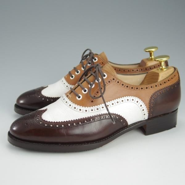 極美品★三陽山長(レディース) SIZE 5【定価￥73,440-★鷲六郎 L/フルブローグ】カーフ×グレインレザー/SHUROKURO/Sanyo Yamacho★h690