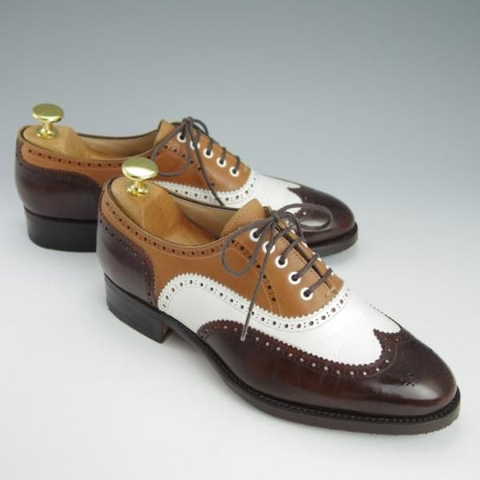 極美品★三陽山長(レディース) SIZE 5【定価￥73,440-★鷲六郎 L/フルブローグ】カーフ×グレインレザー/SHUROKURO/Sanyo Yamacho★h690