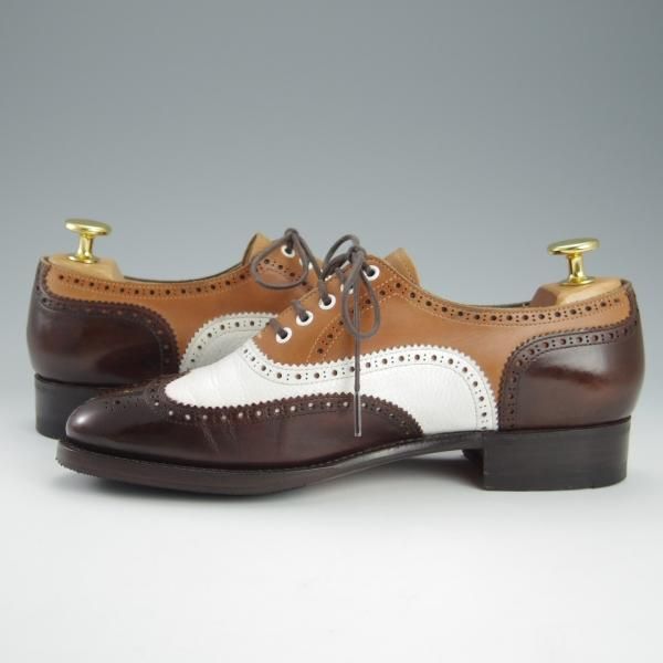 極美品★三陽山長(レディース) SIZE 5【定価￥73,440-★鷲六郎 L/フルブローグ】カーフ×グレインレザー/SHUROKURO/Sanyo Yamacho★h690