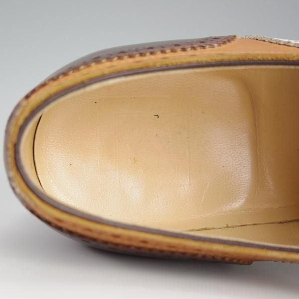 極美品★三陽山長(レディース) SIZE 5【定価￥73,440-★鷲六郎 L/フルブローグ】カーフ×グレインレザー/SHUROKURO/Sanyo Yamacho★h690