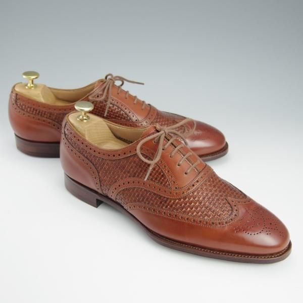 未使用★クロケット&ジョーンズ 7.5E【貴重★トレーディングポスト別注/GERRARD 4】フルブローグ/341ラスト/茶/Crockett&Jones★h691