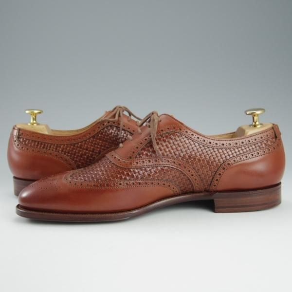 未使用★クロケット&ジョーンズ 7.5E【貴重★トレーディングポスト別注/GERRARD 4】フルブローグ/341ラスト/茶/Crockett&Jones★h691