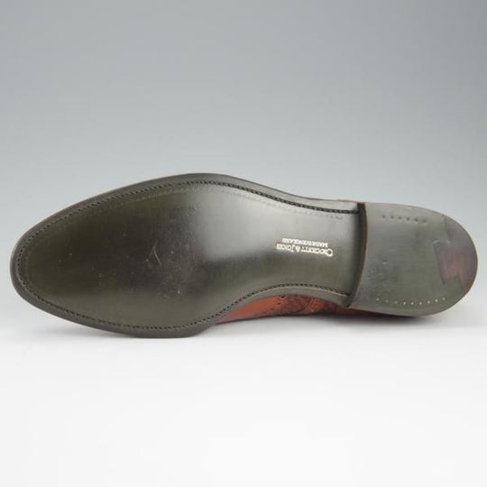 未使用★クロケット&ジョーンズ 7.5E【貴重★トレーディングポスト別注/GERRARD 4】フルブローグ/341ラスト/茶/Crockett&Jones★h691