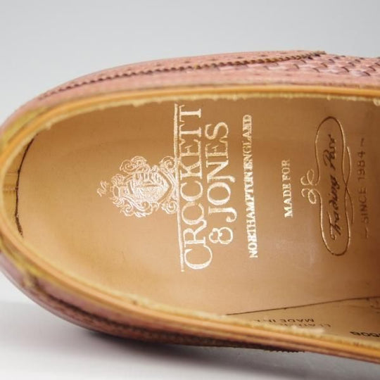 未使用★クロケット&ジョーンズ 7.5E【貴重★トレーディングポスト別注/GERRARD 4】フルブローグ/341ラスト/茶/Crockett&Jones★h691