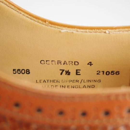 未使用★クロケット&ジョーンズ 7.5E【貴重★トレーディングポスト別注/GERRARD 4】フルブローグ/341ラスト/茶/Crockett&Jones★h691