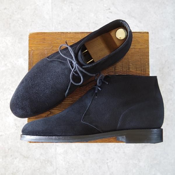 美品★Oriental/オリエンタル SIZE 8【定価￥55,000-★クーズー革/(英)C.F.ステッド社製】PATRICK/チャッカブーツ/黒★h692