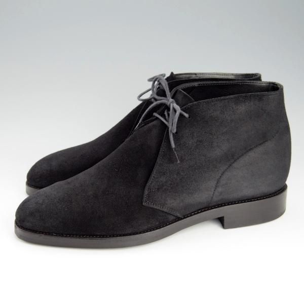 美品★Oriental/オリエンタル SIZE 8【定価￥55,000-★クーズー革/(英)C.F.ステッド社製】PATRICK/チャッカブーツ/黒★h692